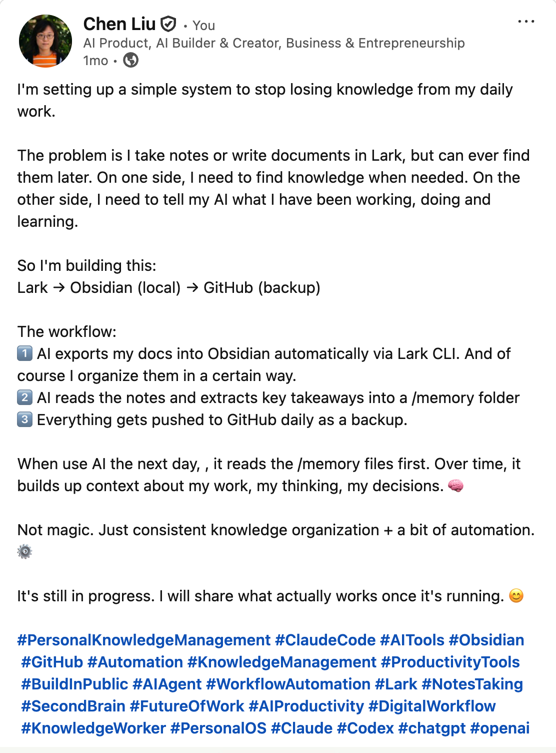 LinkedIn post